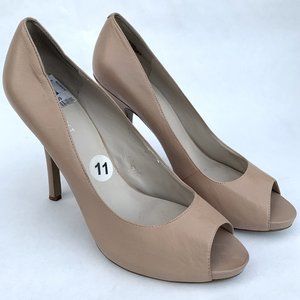 Nine West Beige Leather High Heels 11 M